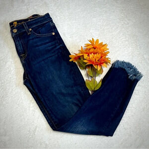 7 For All Mankind The Ankle Skinny Fray Hem Jean - Size 26